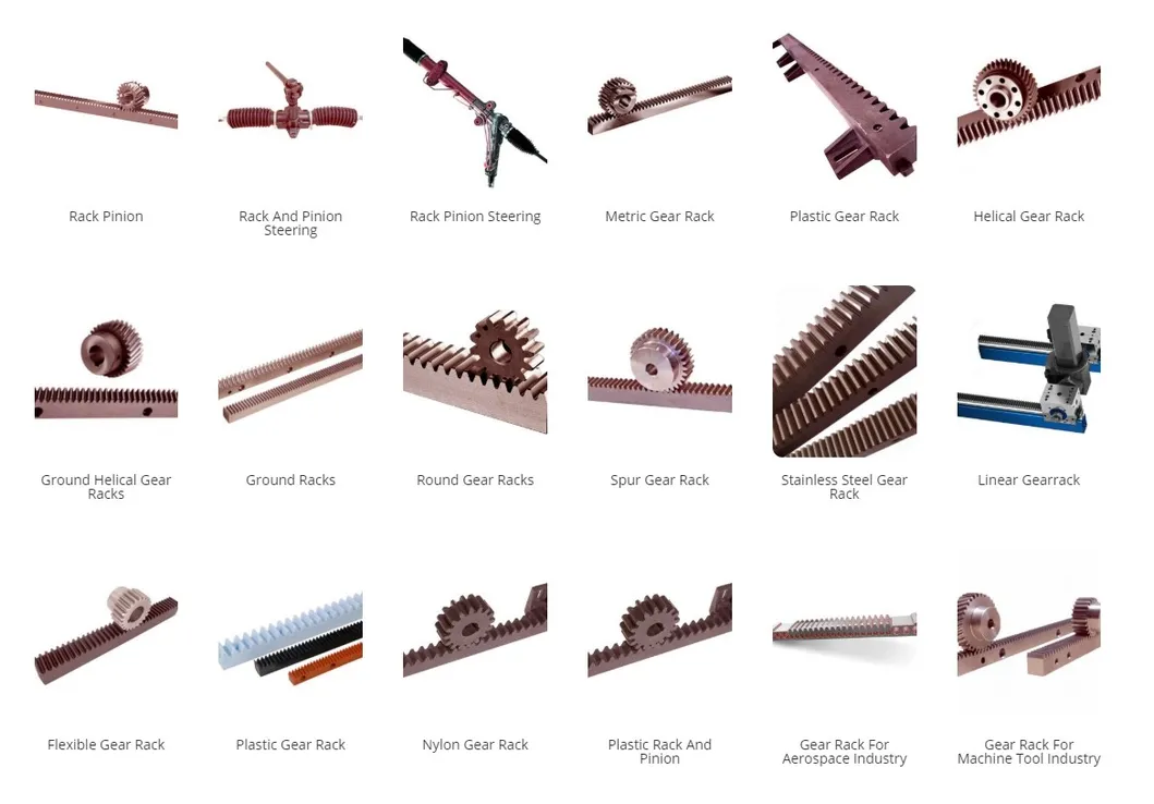 Gear Rack CNC Steel Plastic Small Track Rail Wheel Tooth Spur Helical Spur Nonstandard Hobbing Crown Pinion Gear Rack