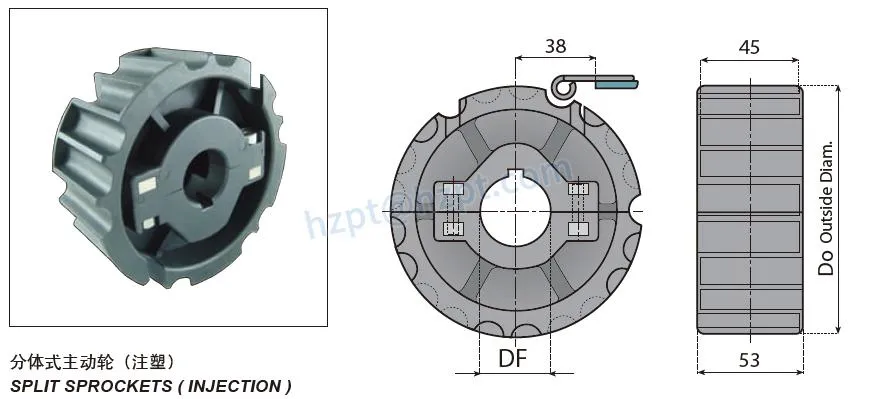 Plastic Split Sprockets for 812-815-881m Chain (Injection)