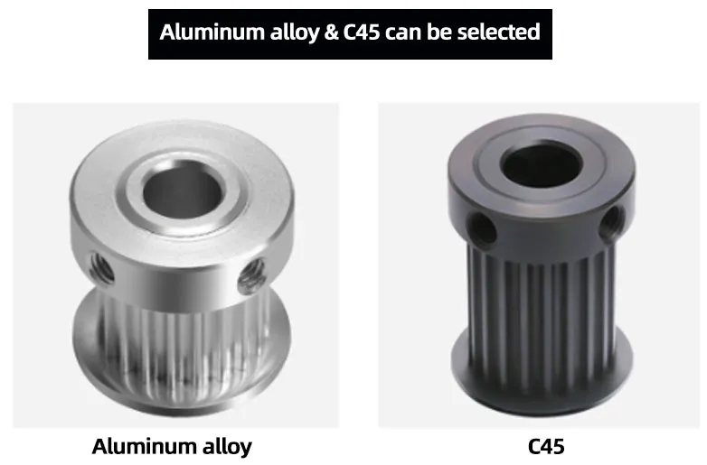 Customized Machining Aluminum Steel Alloy C45 Cast Iron Synchronous Taper Bush Pilot Bore Timing Pulley