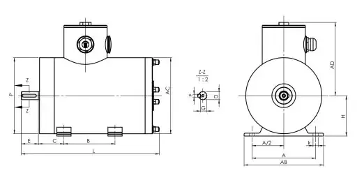 Corrosion Resistance Food Grade Waterproof IP69K B3 Foot Mounted IEC 304 Stainless Steel Motor for Food Processing Plant