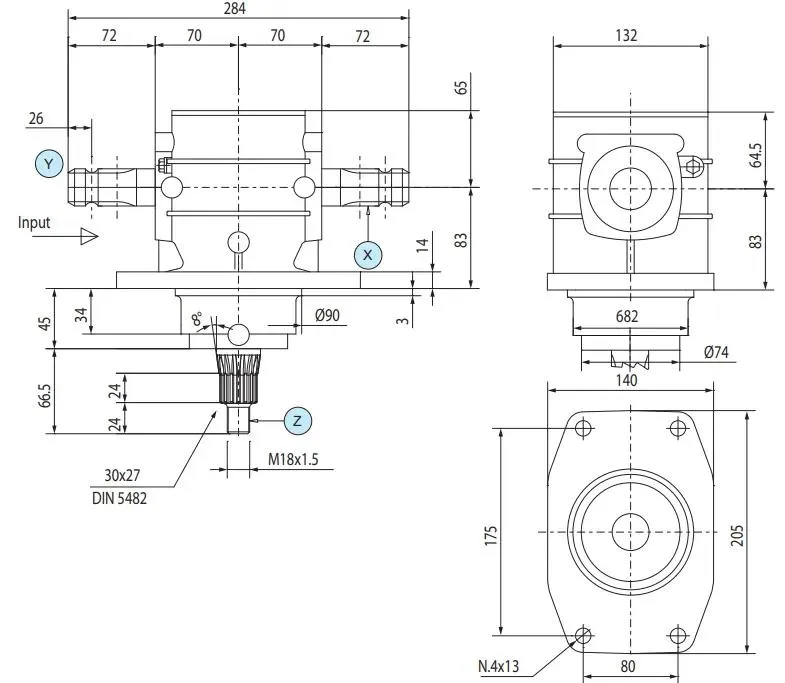 Agricultural Lf-153A Tractor Grain & Sunflower Headers Gearbox