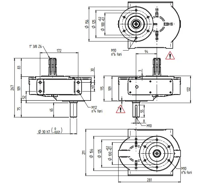 Agricultural 90 Degree Right Angle Multiplier Tractor Spindle Hydraulic Pump Mower Bevel 540 to 1000 Rpm Pto Speed Increaser Increase Gearbox for Generator