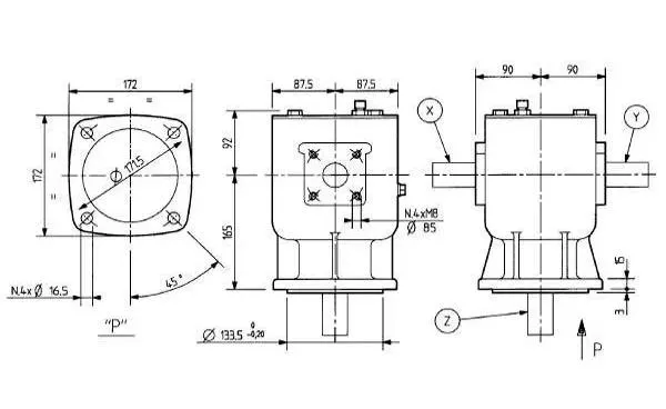 Agricultural Lf-151A 1: 3 Rotary Mower Gearbox