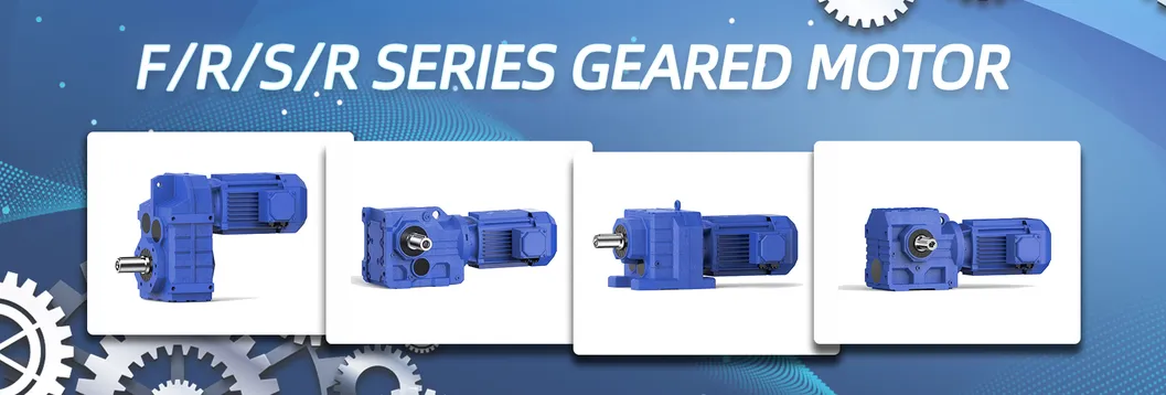 R Series Foot Mounted Coaxial Speed Reducer F Parallel Shaft Helical Reduction K Right Angle Helical Bevel Geared Motor S Solid Shaft Helical Worm Gearbox
