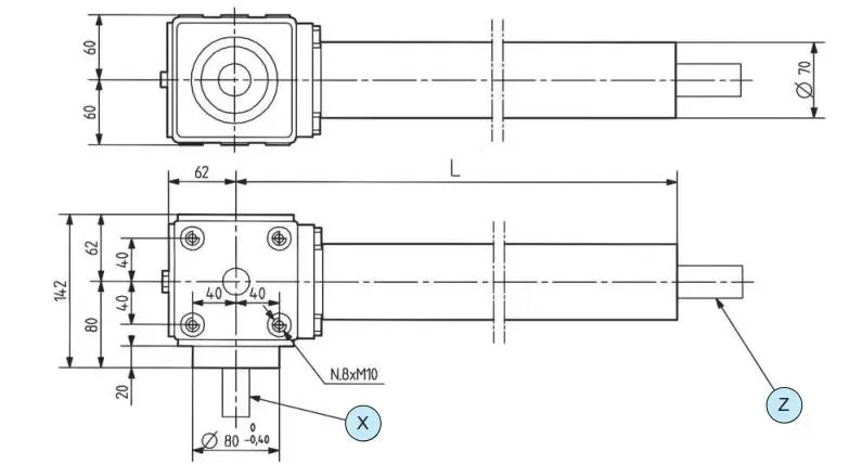 Agricultural Tractor 540 1.9 Ratio Ll-5L Flail Mower Gearbox