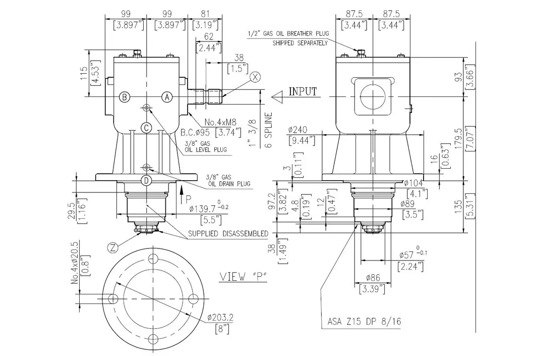 Agricultural Lf-140j Rotary Cutter Mower Gearbox