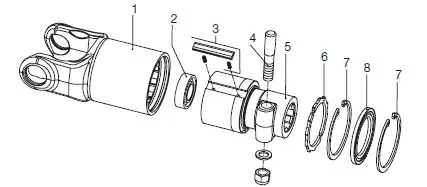 Pto Shaft for Square Balers 1290 1290HDP 1290xc 12130