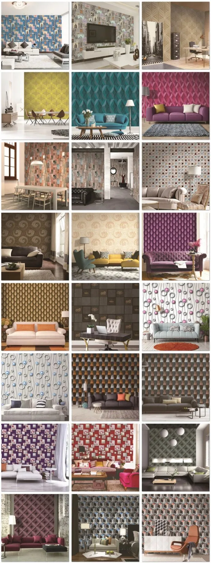 Hot Sale White Color Wall Decoration Materials Fire Resistant DIY Mural 3D Wall Panels Wall Coating Wallpaper