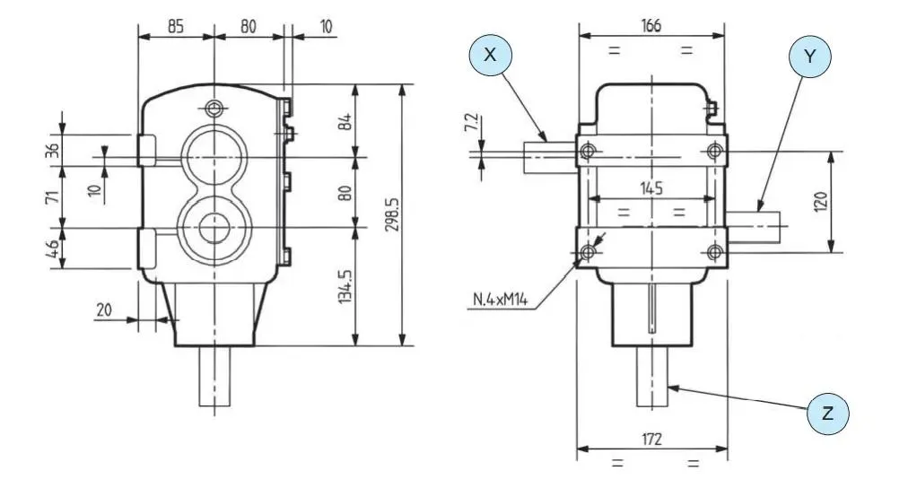 Agricultural 540 5.67 N-2A Manure Spreaders Gearbox