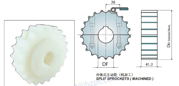 Machined Plastic Split Sprocket