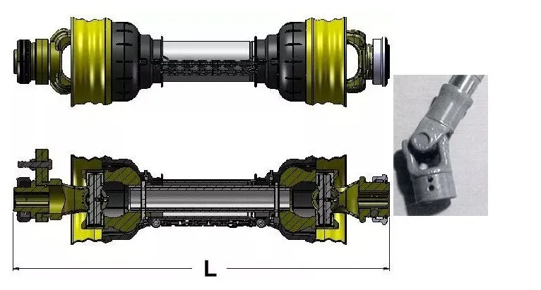 Industry Cardan Shaft Series High Quality Machine Splinepto Eccentric Hardware Revolving Sliding Universal Intermediate Shaft Factory Direct Durable Cheap