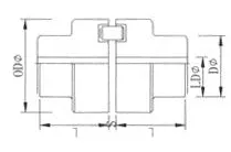 Cast Iron Steel Normex Flange Shaft Flexible Nm Coupling with Rubber PU Element for Pump Motor