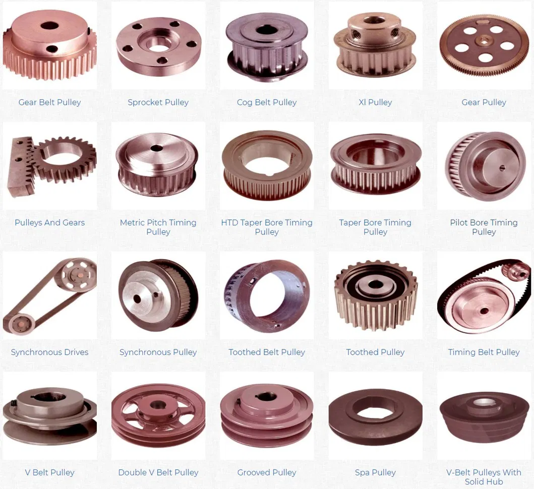 Customized Aluminum Htd 3m/5m/8m/14m Drive Synchronous Wheel Taper Bore Timing Pulley
