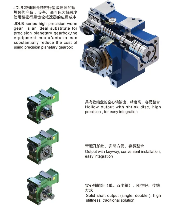 High Precision Aluminium Servo Variable Speed Reducer Electric Reduction Worm Motor Gearbox Gear Units
