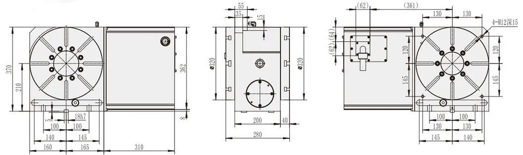 Wt-320-2p China Industrial CNC Vertical Machining Center CNC Machining Center Accessories