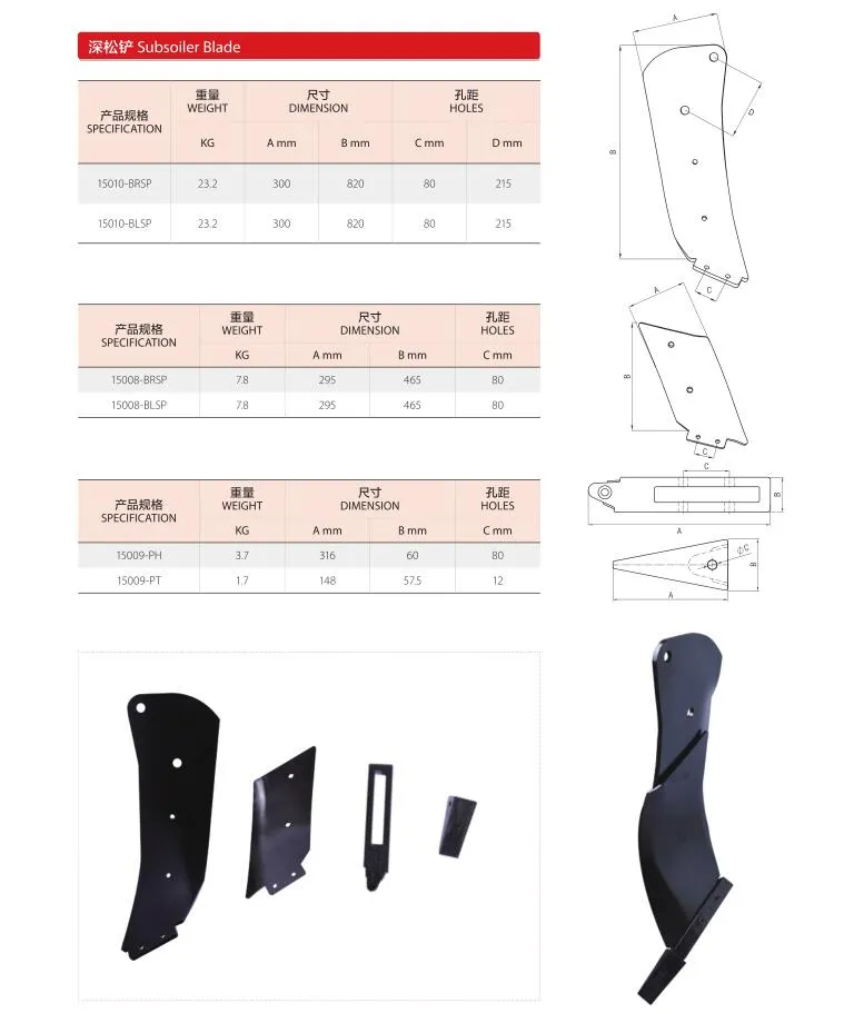 Cultivator Tine/Blades Farm Tools Plough 5 Disc Plow Disk Equipment Furrow Farm Tractor Blades of Plough One Way Animal Drawn Oxen Plow Hand