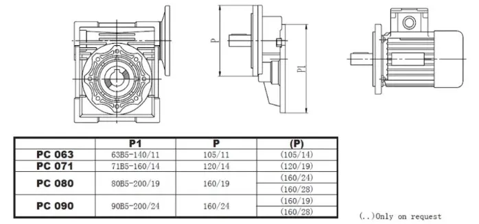 PC+Nmrv Worm Gearbox with PC Series Pre-Stage Helical Gear Unit