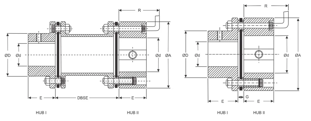 High Speed Capacity Low Axial Stiffness High Torsional Rigidity Transmission Flexible Coupling Shaft Coupling