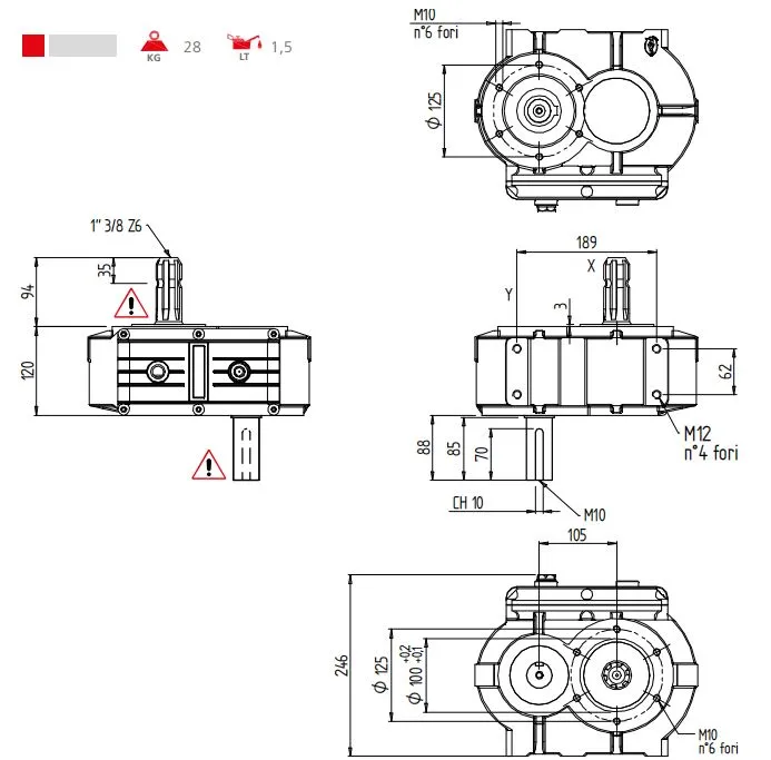 Agricultural 90 Degree Right Angle Multiplier Tractor Spindle Hydraulic Pump Mower Bevel 540 to 1000 Rpm Pto Speed Increaser Increase Gearbox for Generator