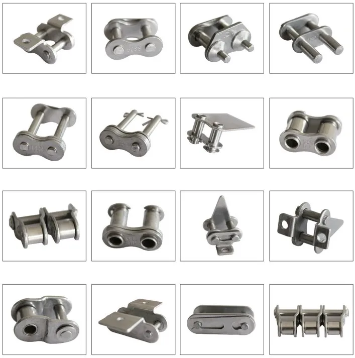 Stainless Steel Roller Conveyor Drive Leaf Chain for Wastewater Cold Drink Food Processing Packaging Industry Agricultural with Sprocket