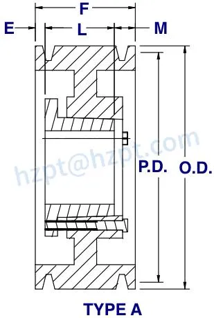 8d Series Cast Iron Qd Bushing Sheaves Pulley for D Belts