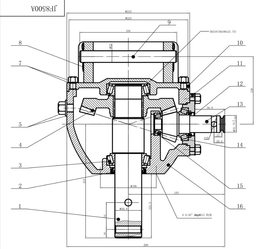 Post Hole Digger Gearbox for Agricultural Machinery