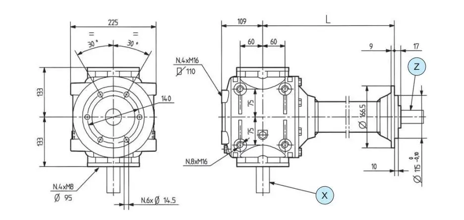 Agricultural 540 1.86 Ratio Tlz-292A Rotary Tiller Gearbox