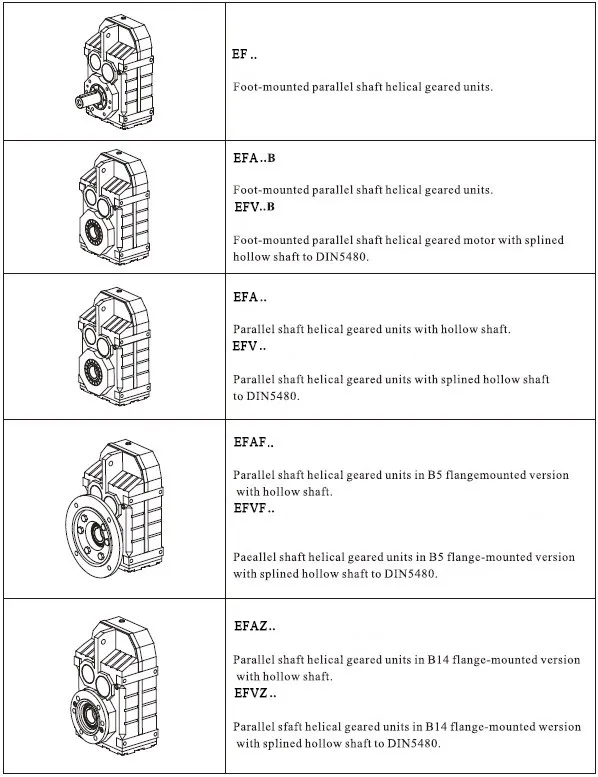 Ef Series Helical-Bevel Gear Motor