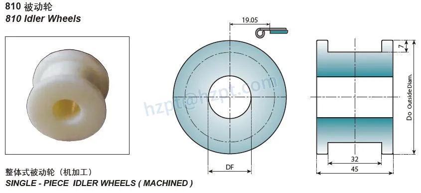 Plastic Idler Wheel Sprockets for 810 /520 Chain