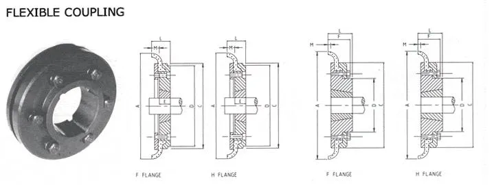 HRC Pin Mh Rigid Jaw Nm Type Flexible Spacer Flange Couplings