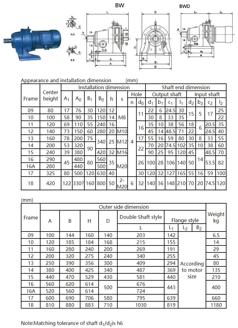 8000 Series Cycloidal Reduction Gearbox Planetary Gearbox Pin Wheel Reducer Gearbox for Concrete Mixer