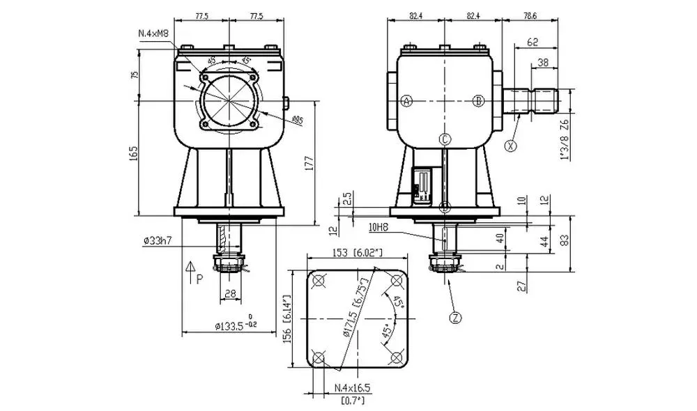 Agricultural Lf-211j Rotary Lawn Mower Gearbox
