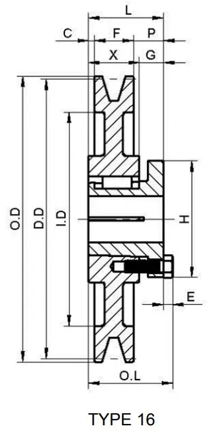 Professional Manufacture American Standard 1tb Gripbelt Pulley with Split Taper Bushings
